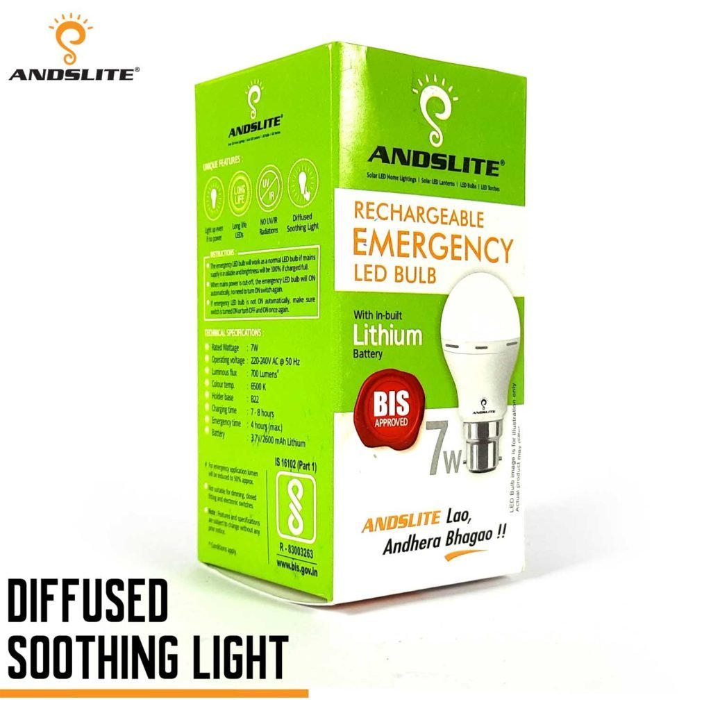 Andslite Hi Lite 7W Rechargable LED Bulb - Image 2